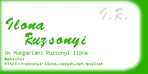 ilona ruzsonyi business card